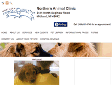 Tablet Screenshot of northernanimalclinic.com